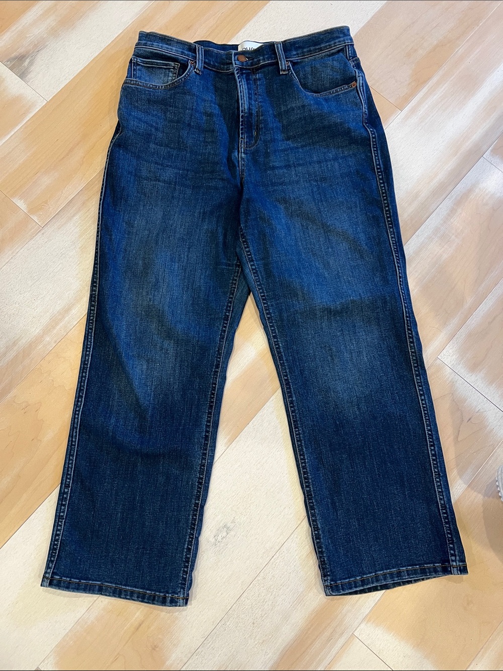 Women's Ankle-Length Cropped Jeans in Dark Blue